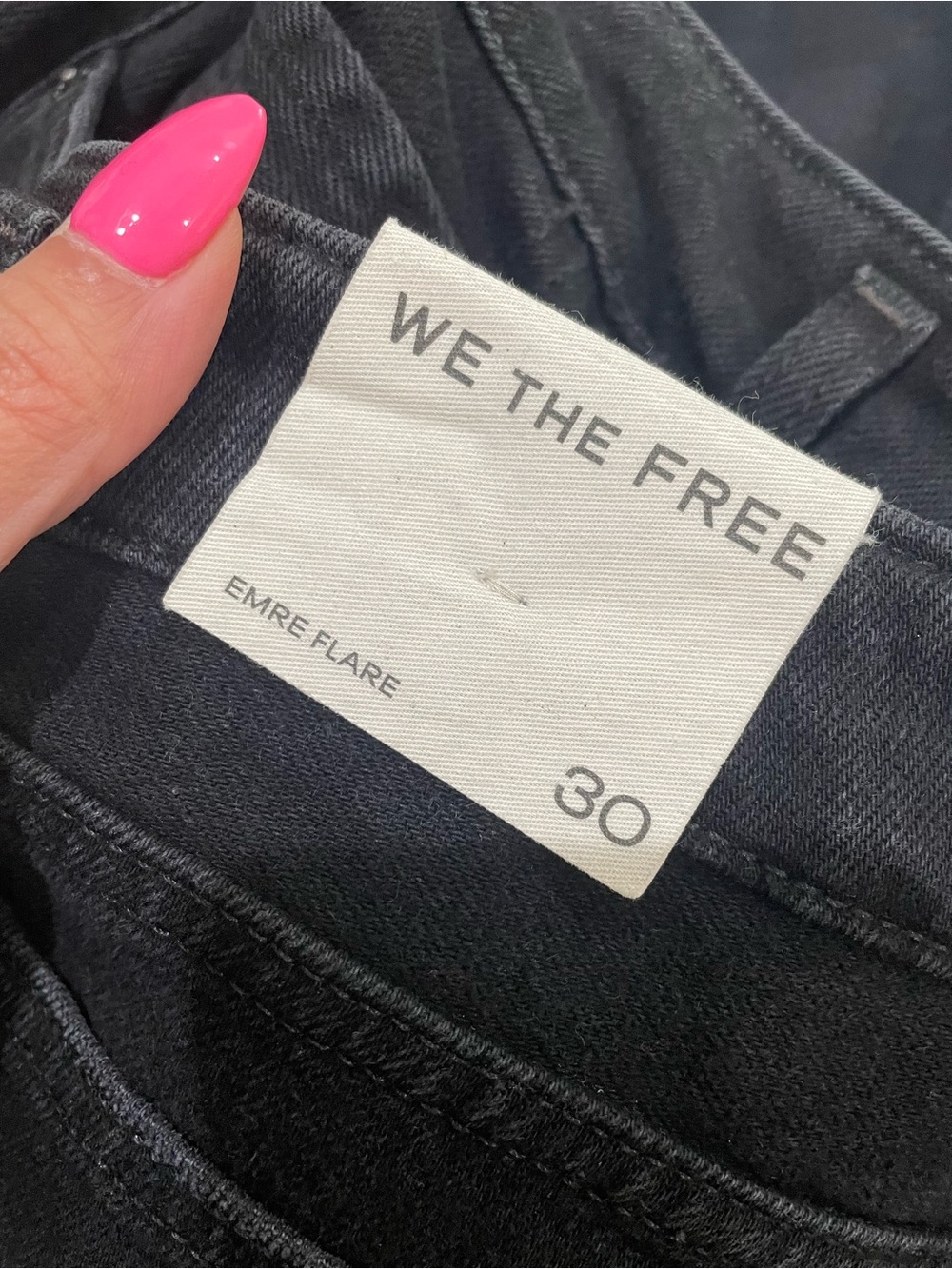 Free People We The Free Emre Flare Jeans Bell Bottom Black Western Boho - Picture 8 of 8